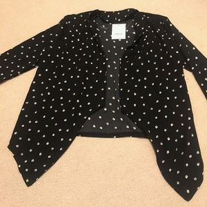 Polka-Dot Lightweight Drape Front Sweater